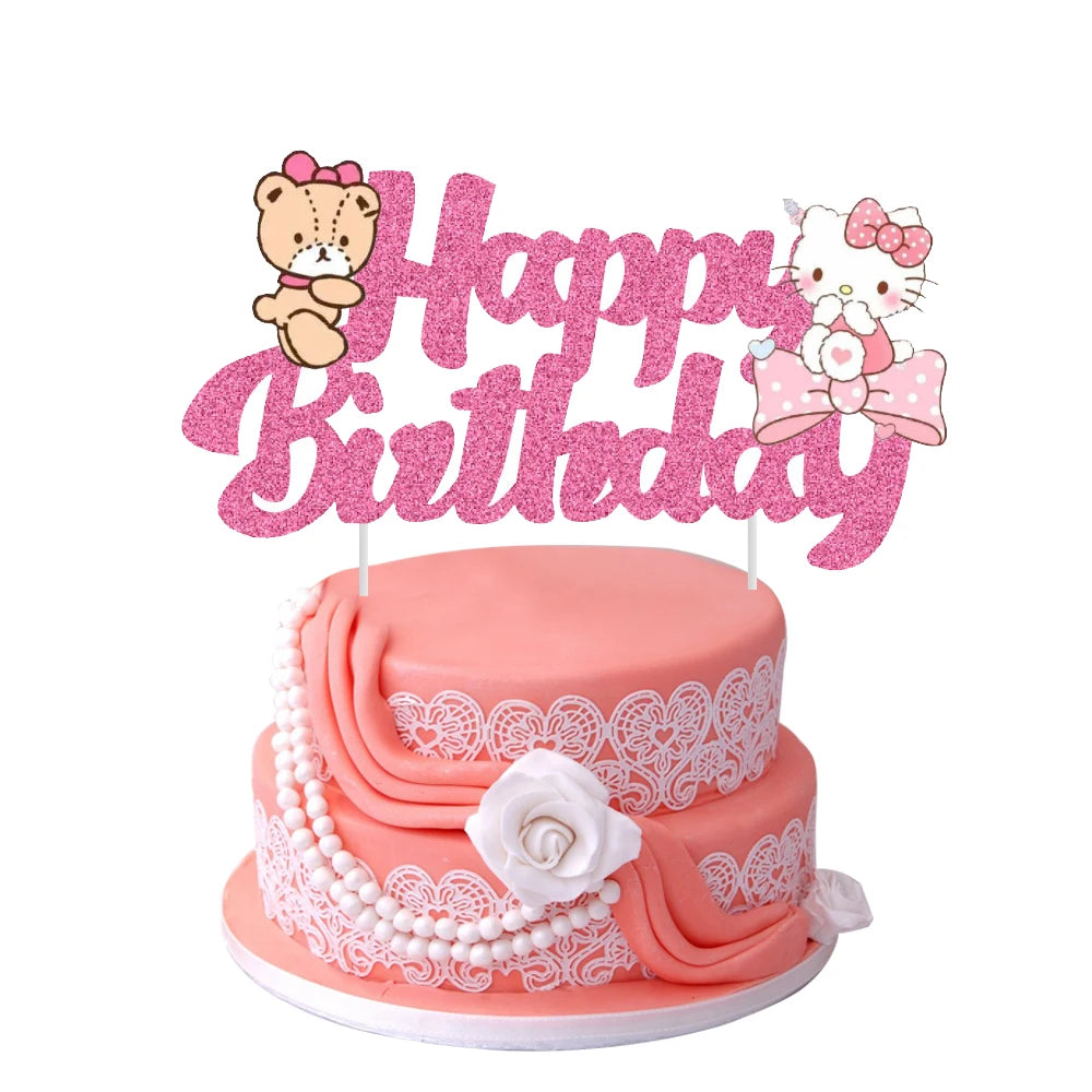 Hello kitty Cake & Cupcake Party Toppers